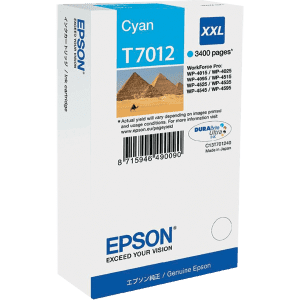 CARTOUCHE JET D'ENCRE EPSON T7012 CYAN 3400 Pages