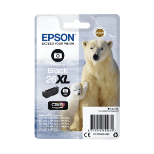 CARTOUCHE JET D'ENCRE EPSON T2631 NOIR PHOTO 8.7ml 26XL