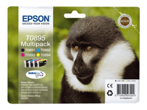 CARTOUCHE JET D'ENCRE EPSON T089540 BK/C/Y/M MULTIPACK - paquet de 4