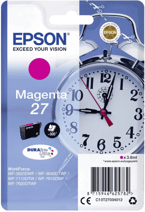 CARTOUCHE JET D'ENCRE EPSON T2703 MAGENTA POUR WF-3620 3.6ml 300 PAGES