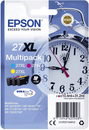 CARTOUCHE JET D'ENCRE EPSON T2715 C/M/Y MULTIPACK 3x10,4ml