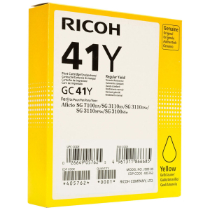 CARTOUCHE JET D'ENCRE RICOH GC41Y YELLOW pour SG3110 2200 Pages