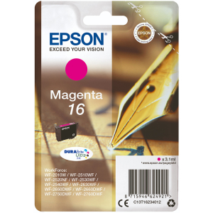 CARTOUCHE JET D'ENCRE EPSON T1621 MAGENTA 3,1ml - 165 Pages