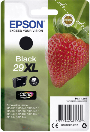 CARTOUCHE JET D'ENCRE EPSON T2991 NOIR pour XP-235 11,3ml 470 Pages 29XL