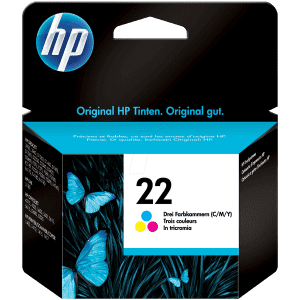 CARTOUCHE JET D'ENCRE HEWLETT-PACKARD N°22 TRI-COLOR CYAN, MAGENTA, YELLOW C9352A 138 Pages