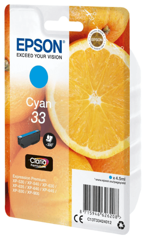 CARTOUCHE JET D'ENCRE EPSON T3342 CYAN pour XP 640 4,5ml