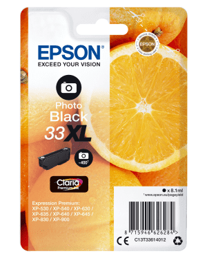 CARTOUCHE JET D'ENCRE EPSON T3361 NOIR PHOTO pour XP 640 8,1ml