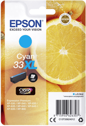 CARTOUCHE JET D'ENCRE EPSON T3362 CYAN pour XP 640 8,9ml