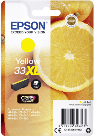 CARTOUCHE JET D'ENCRE EPSON T3364 YELLOW pour XP 640 8,9ml