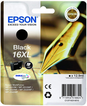 CARTOUCHE JET D'ENCRE EPSON 16XL NOIR 12.9ml 500 Pages