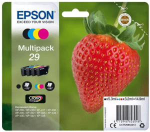 CARTOUCHE JET D'ENCRE EPSON T2986 MULTIPACK BK/C/M/Y 5.3 + 3x3.2ml