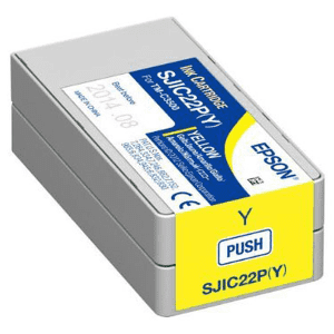 CARTOUCHE JET D'ENCRE EPSON SJIC22P-Y YELLOW POUR COLORWORKS TM-C3500 32.5ml