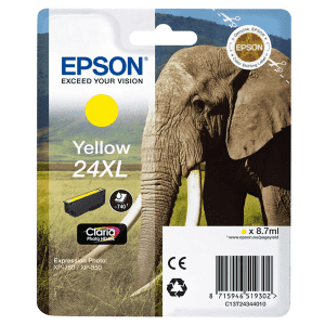 CARTOUCHE JET D'ENCRE EPSON T2434XL HC YELLOW POUR XP-55, XP-750, XP-760 8.7ml 740 Pages