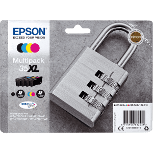 CARTOUCHE JET D'ENCRE EPSON T3596 35XL MULTIPACK NOIR/CYAN/MAGENTA/YELLOW POUR WF-Serie 4720,4725,4730 1x41.2ml 2600 Pages + 3x20.3ml 1900 Pages