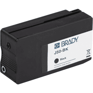 CARTOUCHE JET D'ENCRE BRADY J50-BK NOIR PIGMENTEE POUR BRADYJET J5000 H57xL101.6MM