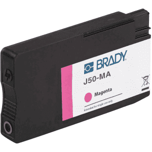 CARTOUCHE JET D'ENCRE BRADY J50-MA MAGENTA PIGMENTEE POUR BRADYJET J5000 H57xL101.6MM