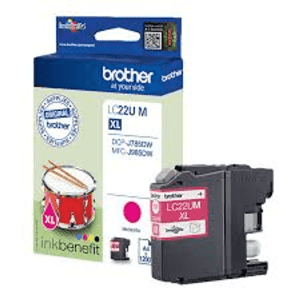 CARTOUCHE JET D'ENCRE BROTHER LC22UM HC MAGENTA 11.8ml 1200 Pages