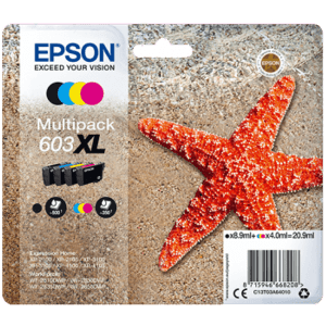 CARTOUCHE JET D'ENCRE EPSON T03A6 N°603XL MULTIPACK BK/C/M/Y