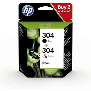 CARTOUCHE JET D'ENCRE HP N°304 MULTIPACK NOIR/CYAN/MAGENTA/YELLOW 3JB05AE 6ml 220 Pages