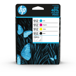 CARTOUCHE JET D'ENCRE HP N°912 MULTIPACK NOIR /CYAN /MAGENTA /YELLOW 1x300 Pages + 3x315 Pages