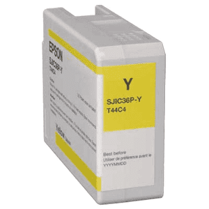 CARTOUCHE JET D'ENCRE EPSON T44C4 YELLOW 80ml SJIC36P-Y