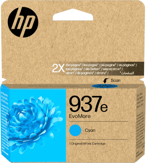 CARTOUCHE JET D'ENCRE HP EVOMORE N°937E CYAN 4S6W6NE 1650 Pages