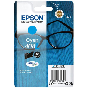 CARTOUCHE JET D'ENCRE EPSON 408L T09K24010 CYAN 1700 Pages 21.6ml