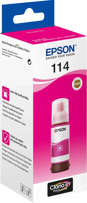 RECHARGE JET D'ENCRE EPSON ET114 MAGENTA 70ml 6700 Pages