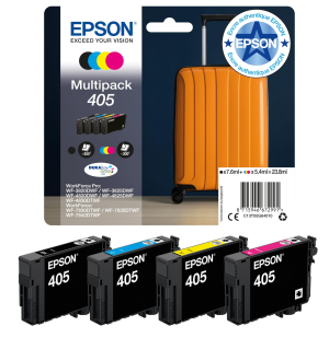 CARTOUCHE JET D'ENCRE EPSON N°405 MULTIPACK NOIR 7.6ml + CYAN/ MAGENTA/ YELLOW 5.4ml 1250 Pages