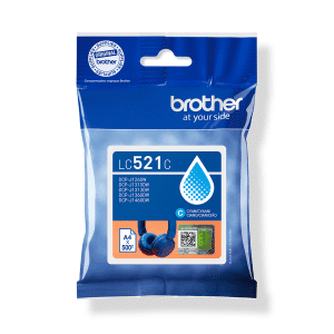 CARTOUCHE JET D'ENCRE BROTHER LC521C CYAN 500 Pages