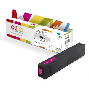 CARTOUCHE JET D'ENCRE COMPATIBLE HP N°973XL MAGENTA POUR PAGESWIDE MANAGED MFP P 57750, P53250, PAGEWIDE PRO 452, 477 110ml 8500 Pages ARMOR