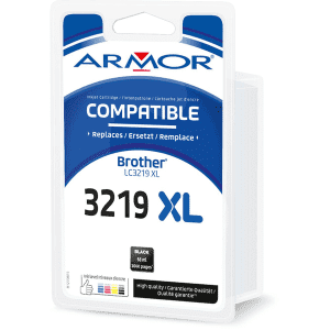 CARTOUCHE JET D'ENCRE COMPATIBLE BROTHER LC3219XL NOIR 68ml 3000 Pages ARMOR