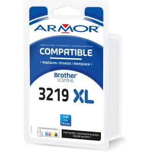 CARTOUCHE JET D'ENCRE COMPATIBLE BROTHER LC3219XL CYAN 17ml 1500 Pages ARMOR