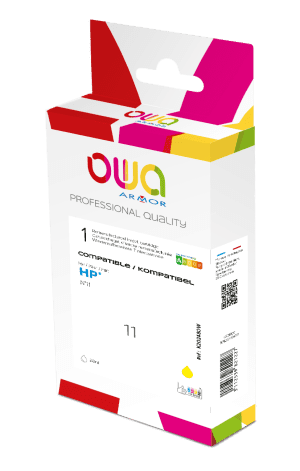 CARTOUCHE JET D'ENCRE COMPATIBLE HP N°11 YELLOW 35ml 2320 Pages ARMOR
