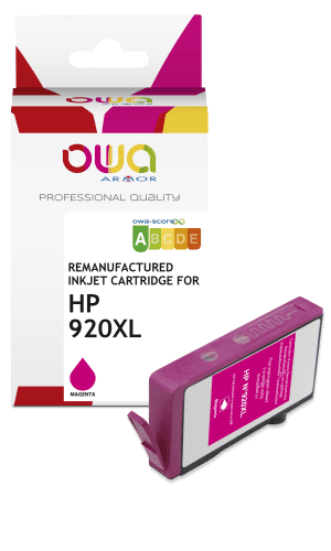 CARTOUCHE JET D'ENCRE COMPATIBLE HP N°920XL MAGENTA 12ml 815 Pages ARMOR