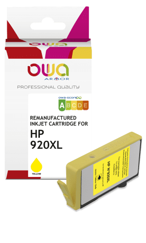CARTOUCHE JET D'ENCRE COMPATIBLE HP N°920XL YELLOW 12ml 815 Pages ARMOR