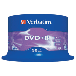 DVD+R VERBATIM 4.7GB SPINDLE - boîte de 50