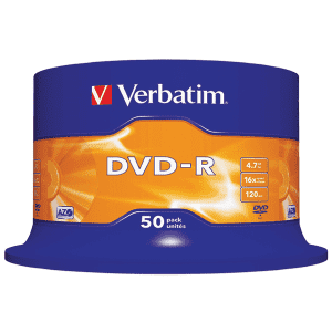 DVD-R VERBATIM 4.7GB SPINDLE - boîte de 25