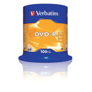 DVD-R VERBATIM 4.7GB SPINDLE - boîte de 100