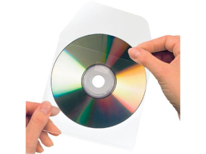 POCHETTE CD/DVD AVEC RABAT INCOLORE - paquet de 25