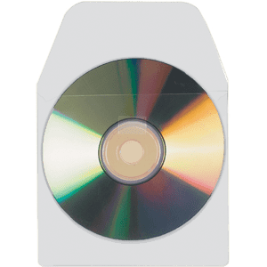 POCHETTE AUTOCOLLANTE AVEC RABAT POUR CD/DVD 127x127mm 3L - paquet de 10