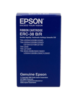 RUBAN EPSON ERC-38-BR NOIR/ROUGE