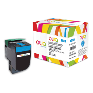 TONER COMPATIBLE LEXMARK C540H1CG CYAN Pour C540 2000 Pages ARMOR