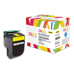 TONER COMPATIBLE LEXMARK C540H1YG JAUNE pour C540 2000 Pages ARMOR