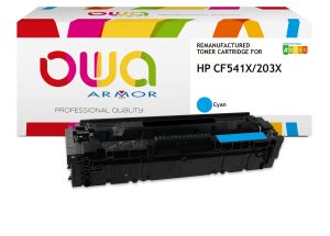 TONER COMPATIBLE HP CF541X CYAN POUR COLOR LASERJET PRO M254, PRO MFP M280, PRO MFP M281 2500 PAGES ARMOR