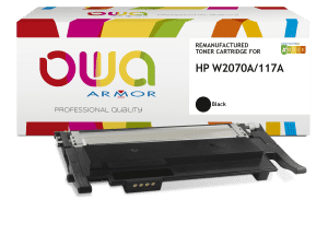 TONER COMPATIBLE W2070 / 117A NOIR HP  COLOR LASER 150 Series, MFP 170, 178, 179 Series 1600 PAGES ARMOR