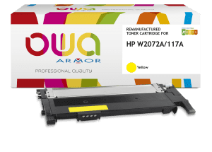 TONER COMPATIBLE W2072 / 117A JAUNE HP COLOR LASER 150 Series, MFP 170, 178, 179 Series 1000 PAGES ARMOR