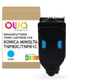 TONER COMPATIBLE KONICA MINOLTA TNP80C CYAN bizhub C3000i, C4000i, C3320i 9000 Pages ARMOR