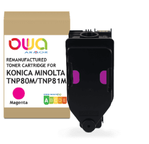 TONER COMPATIBLE KONICA MINOLTA TNP80M MAGENTA bizhub C3000i, C4000i, C3320i 9000 Pages ARMOR