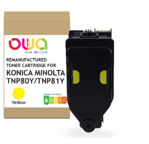 TONER COMPATIBLE KONICA MINOLTA TNP80Y YELLOW bizhub C3000i, C4000i, C3320i 9000 Pages ARMOR